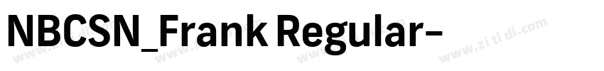 NBCSN_Frank Regular字体转换